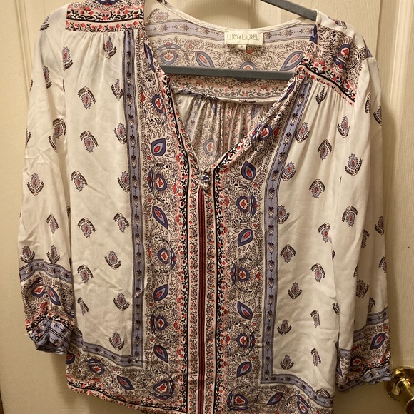 Lucy & Laurel Small Long Sleeve Shirt Anthropologie - Picture 2 of 9